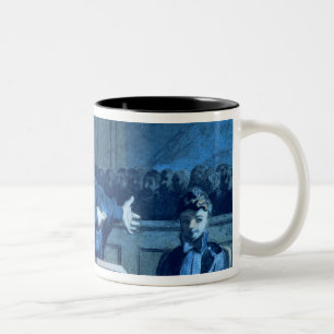 Szene an einem Tribunal (w/c) Zweifarbige Tasse