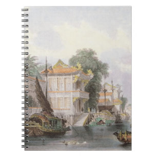 Szene auf dem Horan-Kanal nahe Bezirk, c.1850 Notizblock