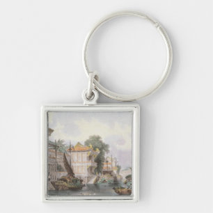 Szene auf dem Horan-Kanal nahe Bezirk, c.1850 Schlüsselanhänger