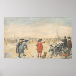 Szene auf Eis - Hendrick Avercamp Kunstposter Poster