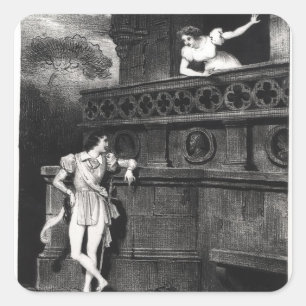 Szene aus Akt III von "Romeo und Julia" Quadratischer Aufkleber