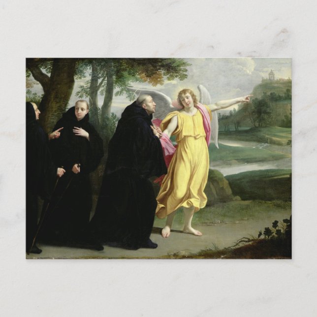 Szene aus dem Leben des Hl. Benedikt Postkarte (Vorderseite)