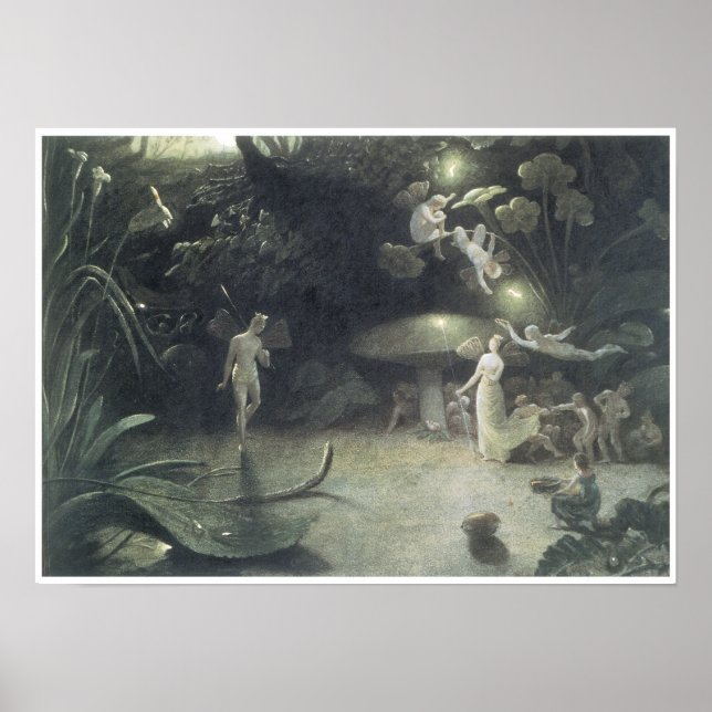 Szene aus einem Sommernachtstraum, 1832 Poster (Vorne)