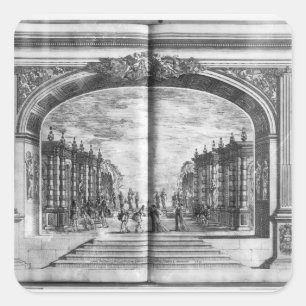 Szene aus "The Shepherd's Oracles" Quadratischer Aufkleber