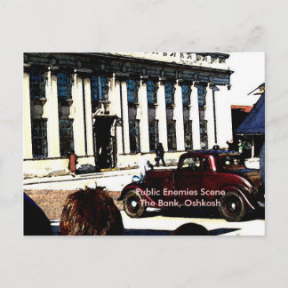 Szene der öffentlichen Feinde - Die Bank, Oshkosh Postkarte
