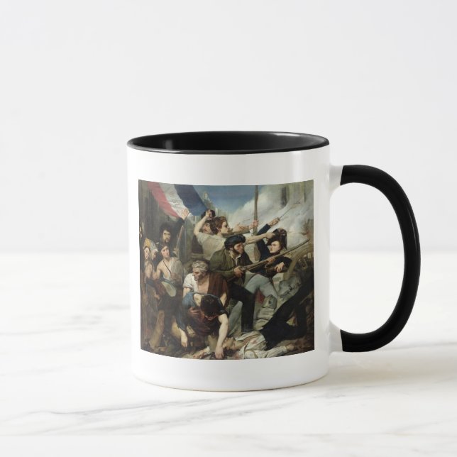 Szene der Revolution 1830 Tasse (Rechts)