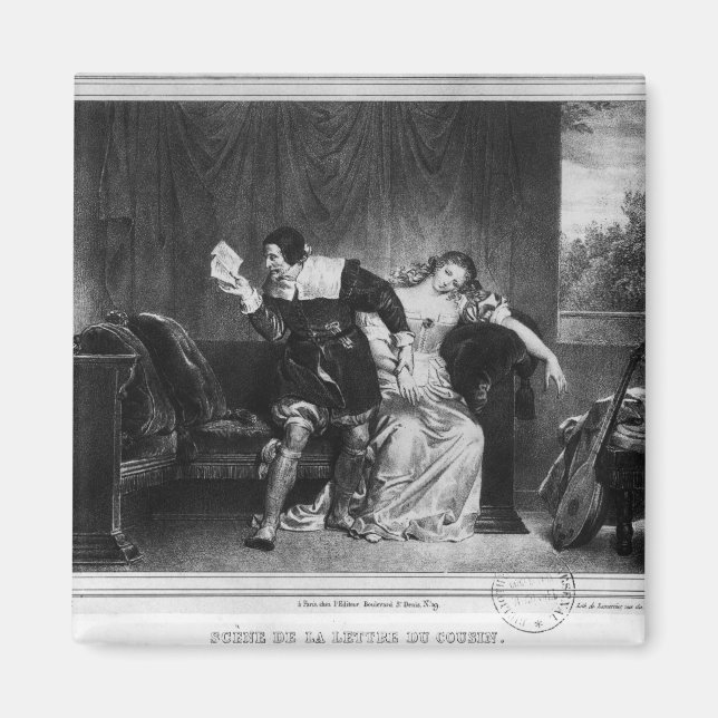 Szene des Schreibens des Cousins Magnet (Vorne)