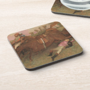 Szene Edgar Degass   vom Steeplechase Untersetzer