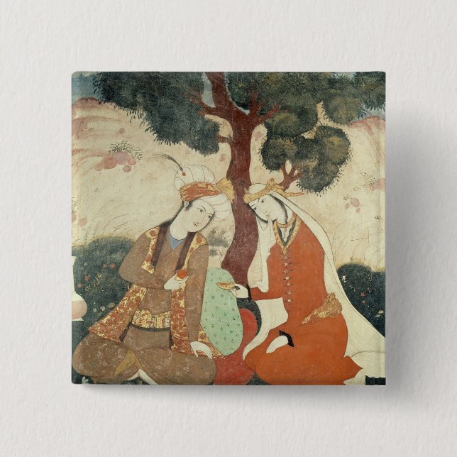 Szene galante von der Ära von Shah Abbas I Button (Vorderseite)