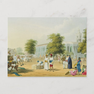 Szene in Bombay, aus Band I von "Szenerie, Costum Postkarte