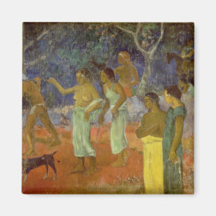 Szene Paul Gauguins   von Tahitian Leben, 1896 Magnet