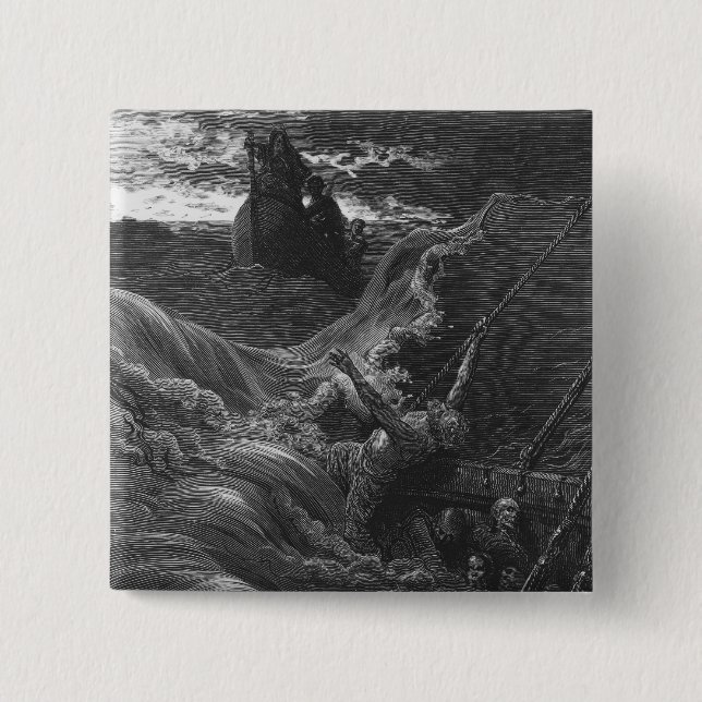 Szene 'vom Raureif des alten Mariner Button (Vorderseite)