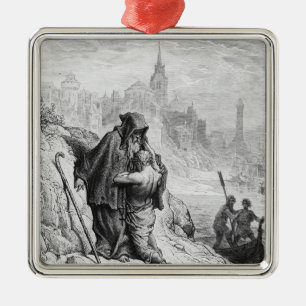 Szene 'vom Raureif des alten Mariner Silbernes Ornament