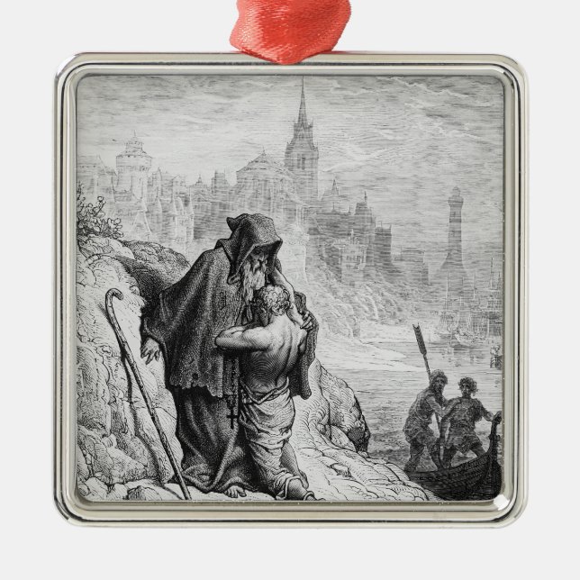 Szene 'vom Raureif des alten Mariner Silbernes Ornament (Vorne)