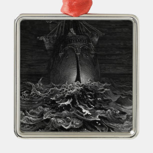 Szene "vom Raureif des alten Seemannes" 2 Ornament Aus Metall