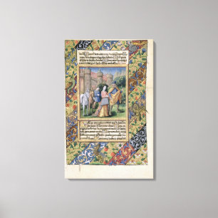Szene von den 'Stunden von Louis d'Orleans Leinwanddruck