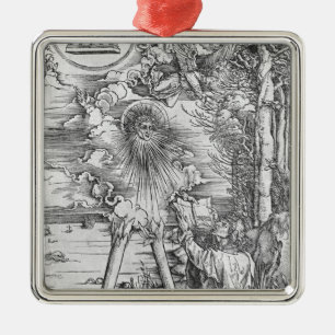 Szene von der Apokalypse 2 Silbernes Ornament