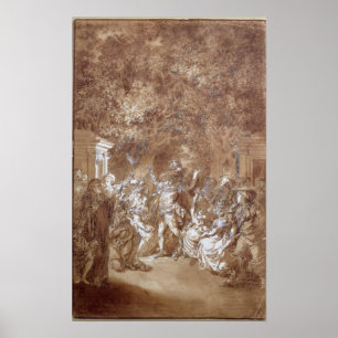 Szene 'von der Heirat von Figaro Poster