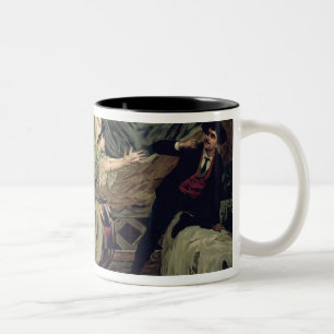 Szene von der Oper 'Pagliacci Zweifarbige Tasse