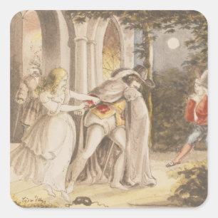 Szene von Don Juan Quadratischer Aufkleber