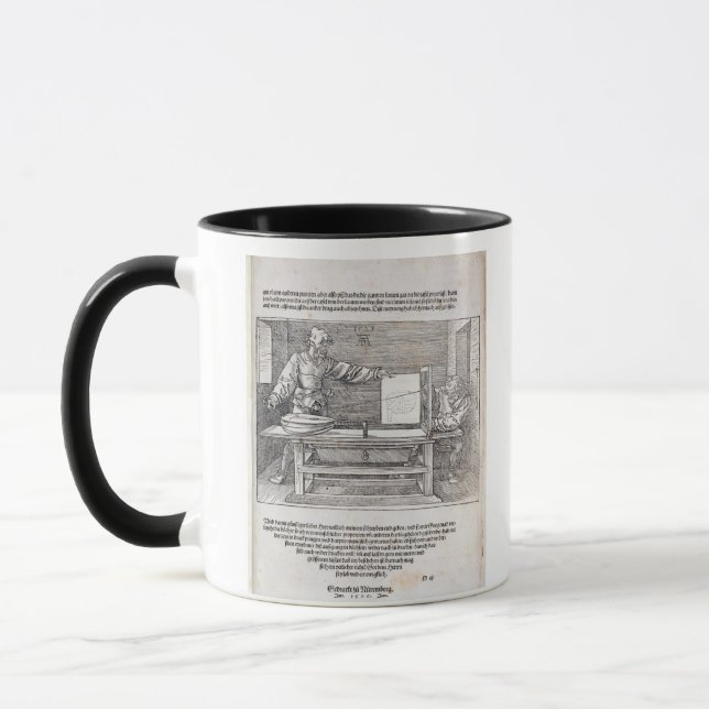 Szene von Durers "Kurs in der Kunst des Tasse (Links)