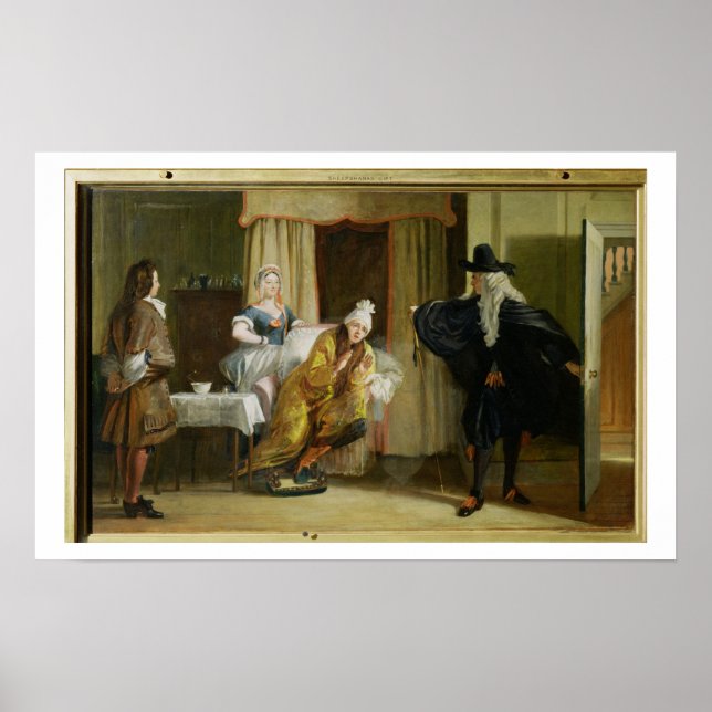 Szene von 'Le Malade Imaginaire' von Moliere (1622 Poster (Vorne)