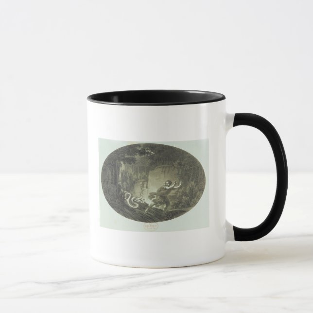 Szene von "Zauberflöte" durch Mozart Tasse (Rechts)