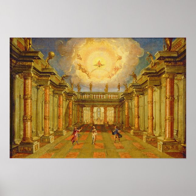 Szene X: der Hof des Königs von Naxos Poster (Vorne)