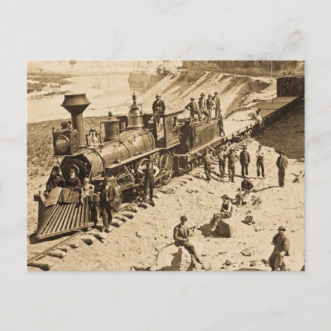 Szenen auf der Gewerkschaft Pazifische Eisenbahn S Postkarte (Vorderseite)