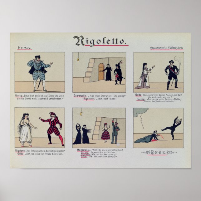 Szenen aus der Oper 'Rigoletto' Poster (Vorne)