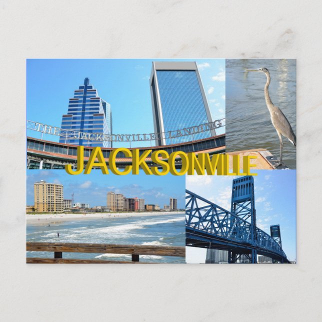 Szenen aus Jacksonville, Florida Postkarte (Vorderseite)