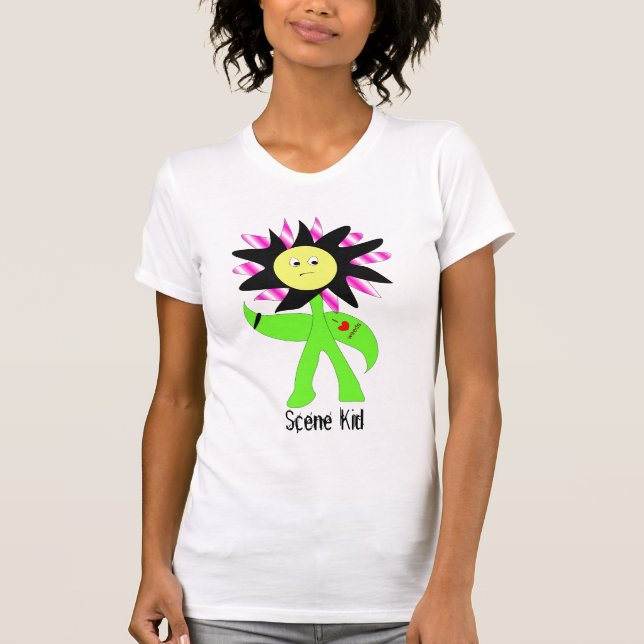Szenen-Blume T-Shirt (Vorderseite)