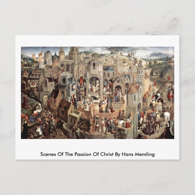 Szenen der Leidenschaft Christi von Hans Memling Postkarte (Vorderseite)