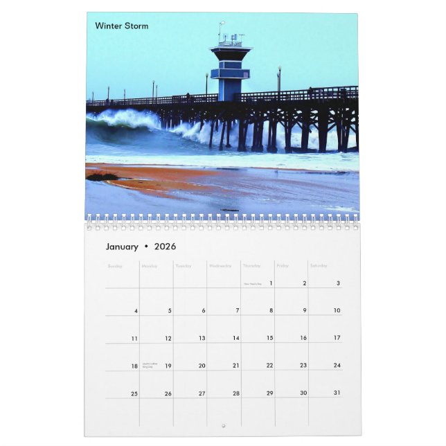 Szenen des Siegel-Strandes Kalender (Jan 2026)
