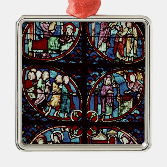 Szenen vom Leben von Johannes der Baptist Silbernes Ornament (Vorne)