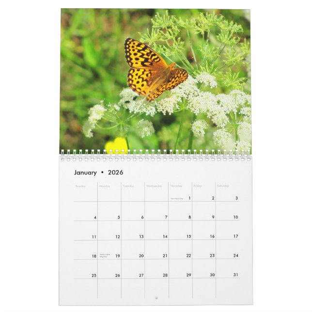 Szenen von einem Blumen-Garten Kalender (Jan 2026)