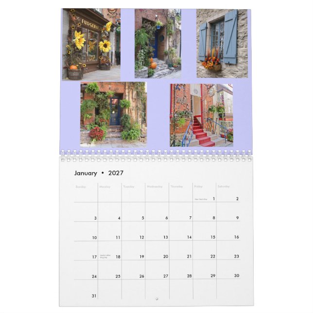 Szenen von Québec-Stadt Kalender (Jan 2027)