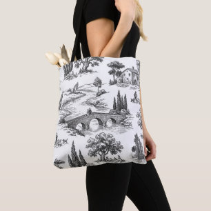 Szenerie Toile de Jouy Kunst Tasche