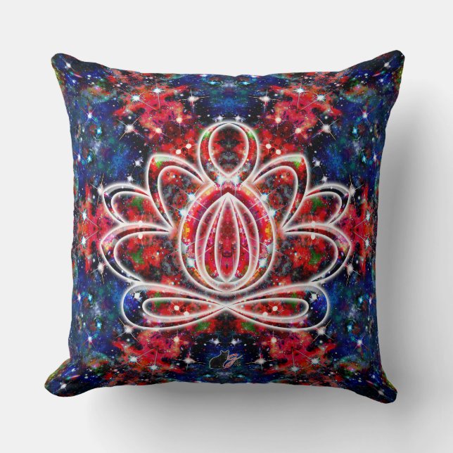 Szintillation Zen Lotus Kissen (Vorderseite)