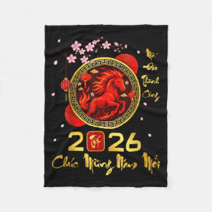 Tết 2026 Vietnamesisches Jahr Pferd Lunar Chinesis Fleecedecke