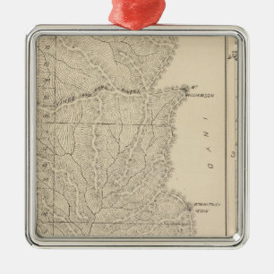 T1417S R3235E Tulare County Abschnitt-Karte Ornament Aus Metall