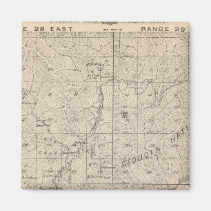 T1617S R2829E Tulare Landkreis Abschnitt Karte Magnet