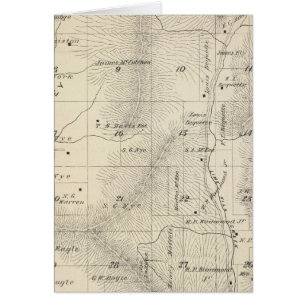 T17S R27E Carte de la section du comté de Tulare