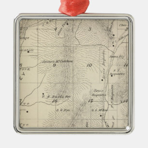 T17S R27E Tulare County Abschnitt-Karte Ornament Aus Metall