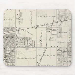 T19S R20E NE 1/4 Tulare Landkreis Karte Mousepad