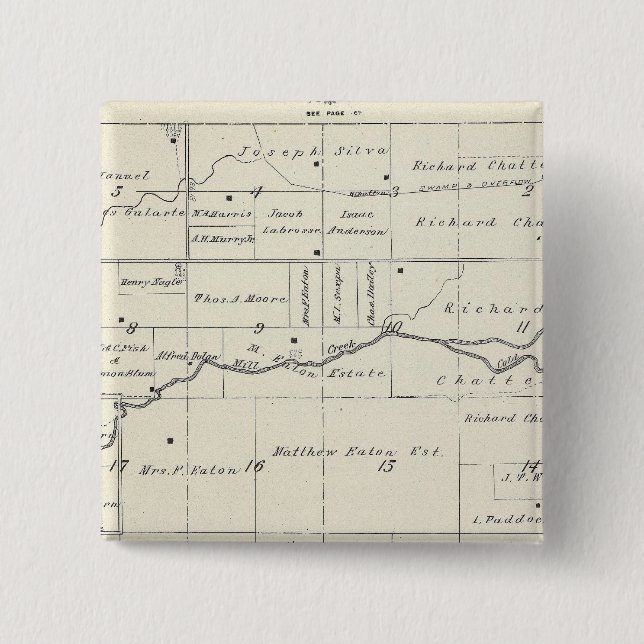 T19S R23E Tulare Landkreis Karte Button (Vorderseite)