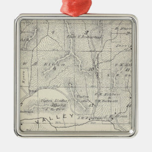 T19S R28E Tulare County Abschnitt-Karte Ornament Aus Metall