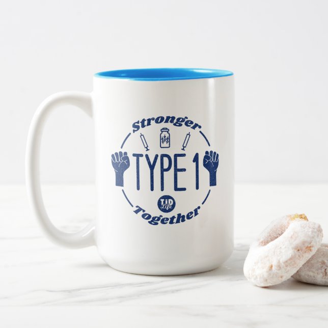 T1 Stärkere Zwillingscoffee-Tasse Zweifarbige Tasse (Mit Donut)