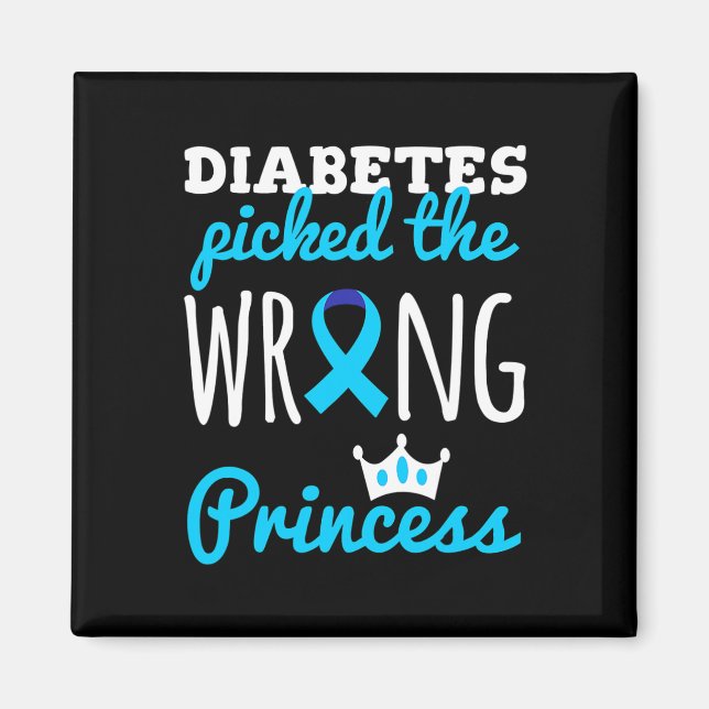 T1d Awareness Princess Girls Diabetic Diabetes Awa Magnet (Vorne)