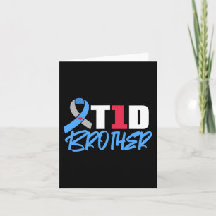T1D Bruder Typ 1 Diabetes Bewusstsein Geschwür Karte